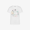 Camiseta de jersey de algodón orgánico estampada