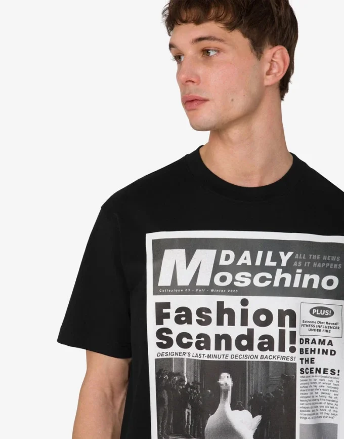 Camiseta de jersey de algodón orgánico estampada