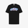 Camiseta de jersey de algodón orgánico estampada