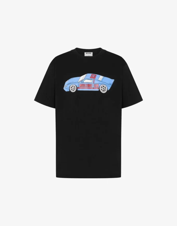 Camiseta de jersey de algodón orgánico estampada