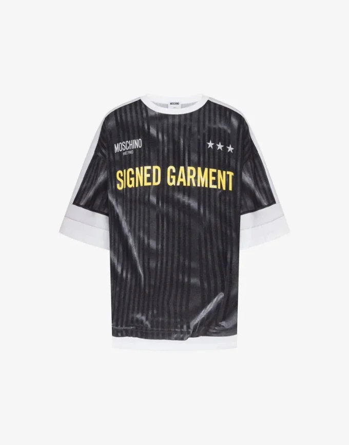 Camiseta de jersey de algodón orgánico estampada