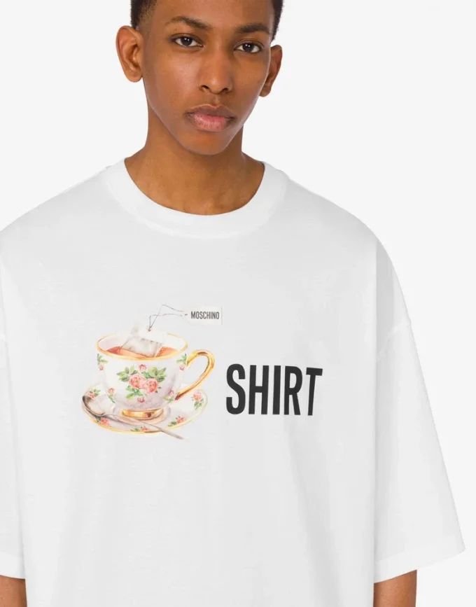 Camiseta de jersey de algodón orgánico estampada
