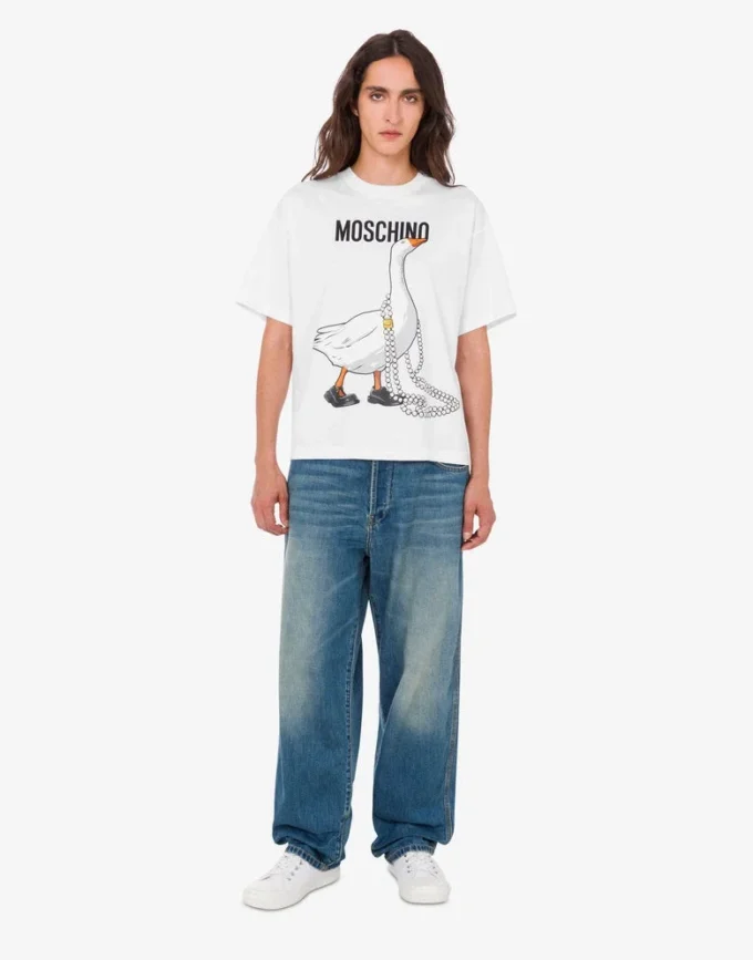 Camiseta de jersey de algodón orgánico Goose Camiseta de jersey de algodón orgánico Goose