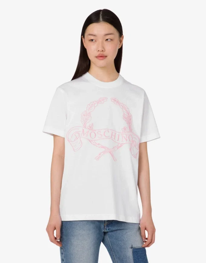 Camiseta de jersey de algodón orgánico Laurel Crown