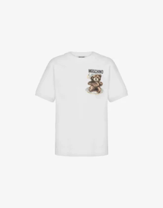 Camiseta de jersey de algodón orgánico Moschino Teddy Bear