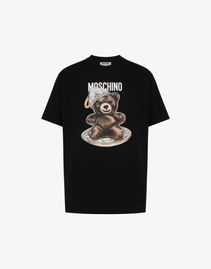 Camiseta de jersey de algodón orgánico Moschino Teddy Bear