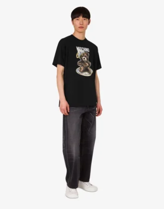 Camiseta de jersey de algodón orgánico Moschino Teddy Bear