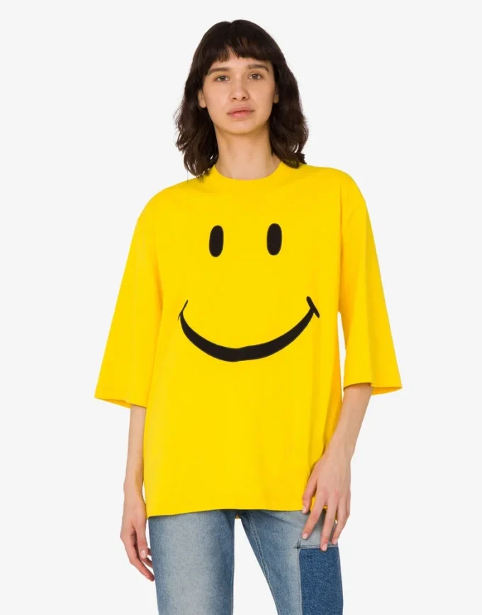 Camiseta de jersey de algodón orgánico Smiley® Camiseta de jersey de algodón orgánico Smiley®