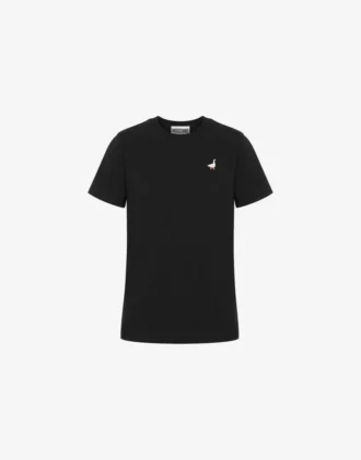 Camiseta de jersey orgánico Bordado de ganso