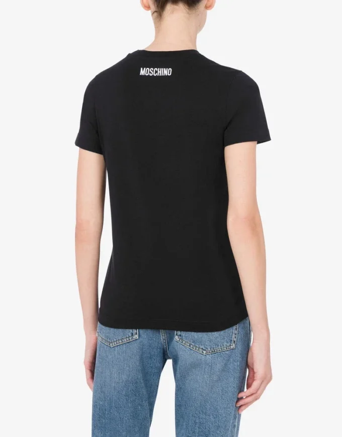 Camiseta de jersey orgánico Bordado de ganso