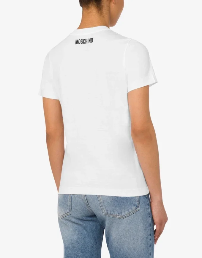 Camiseta de jersey orgánico Bordado de ganso