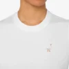 Camiseta de jersey orgánico Bordado de ganso