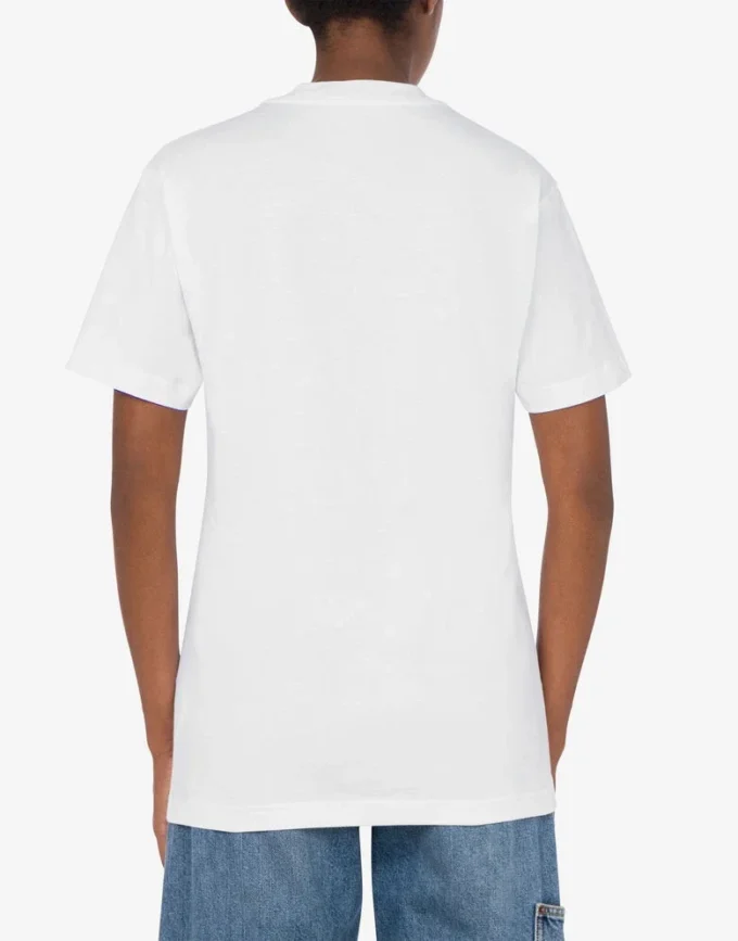 Camiseta de jersey orgánico con estampado de ganso Camiseta de jersey orgánico con estampado de ganso