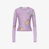 Camiseta de malla estampada