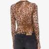 Camiseta de malla estampada