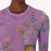 Camiseta de malla estampada