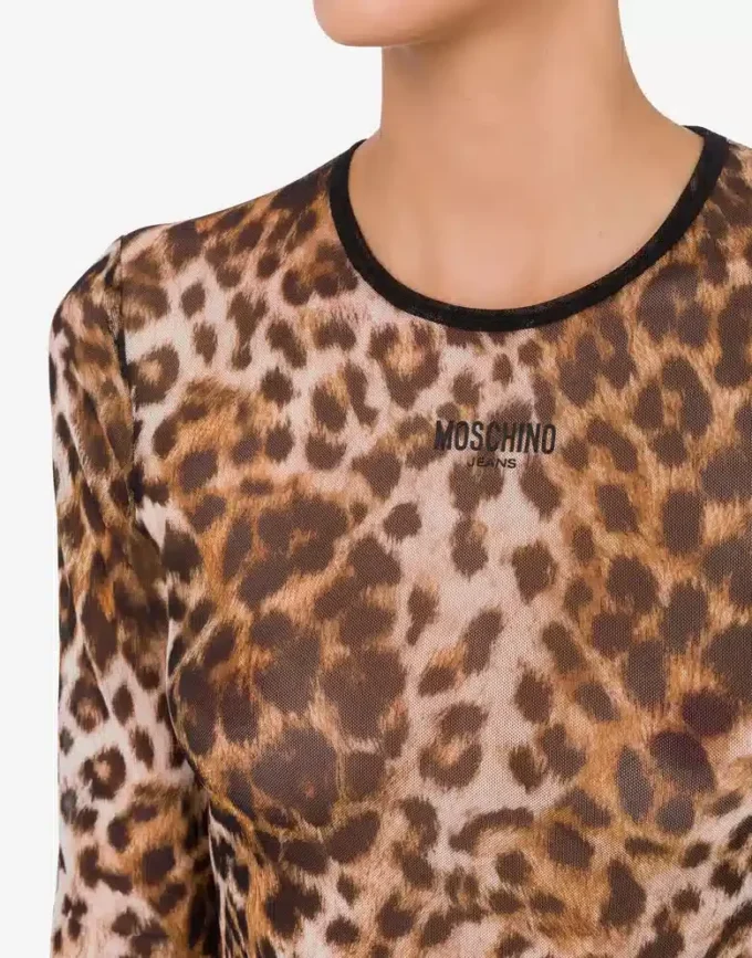 Camiseta de malla estampada