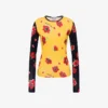 Camiseta estampada de jersey elástico