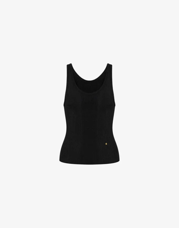 Camiseta sin mangas brillante de viscosa Golden M
