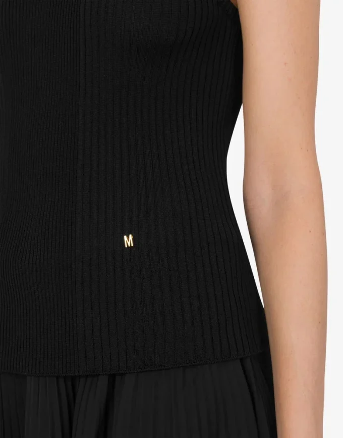 Camiseta sin mangas brillante de viscosa Golden M