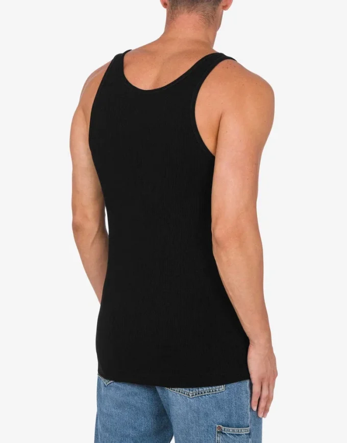 Camiseta sin mangas con bordado de corona de laurel
