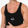 Camiseta sin mangas con bordado de corona de laurel