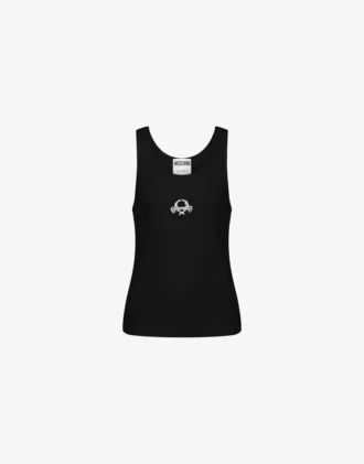 Camiseta sin mangas de algodón elástico con el logotipo de la corona de laurel