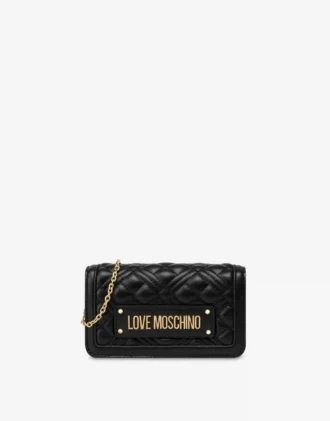 Cartera acolchada con cadena Logotipo con letras