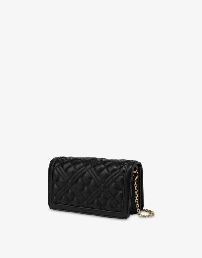 Cartera acolchada con cadena Logotipo con letras