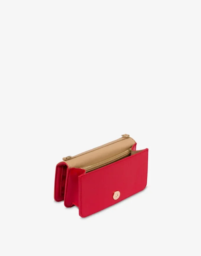 Cartera acolchada con cadena Logotipo con letras