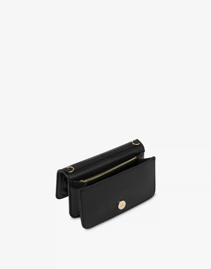 Cartera acolchada con cadena Logotipo con letras