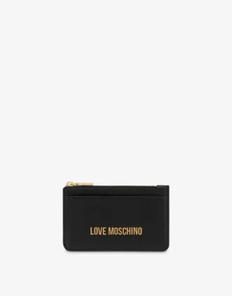 Cartera con cremallera y logotipo con letras