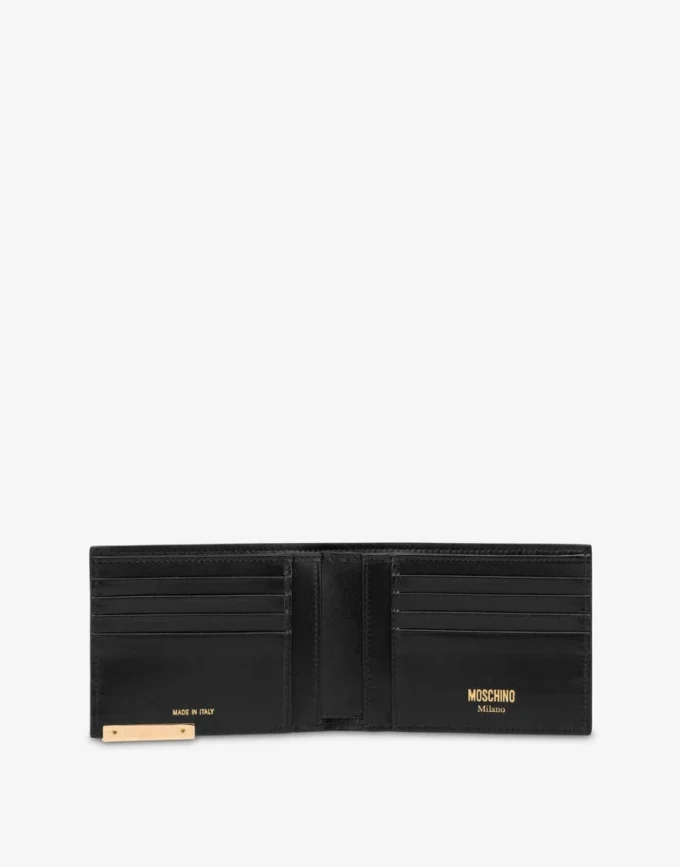 Cartera con solapa de piel de becerro