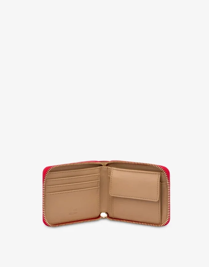 Cartera pequeña con cremallera y estampado de cocodrilo Cartera pequeña con cremallera y estampado de cocodrilo