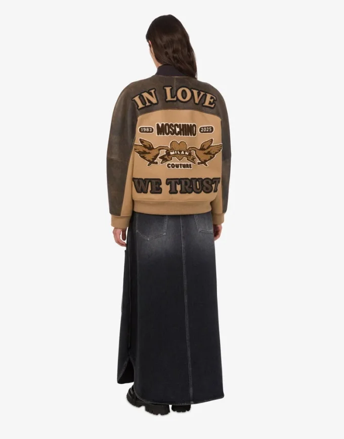 Chaqueta bomber de lana