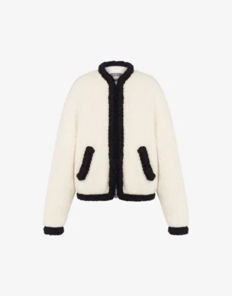 Chaqueta corta de lana de cordero superfina