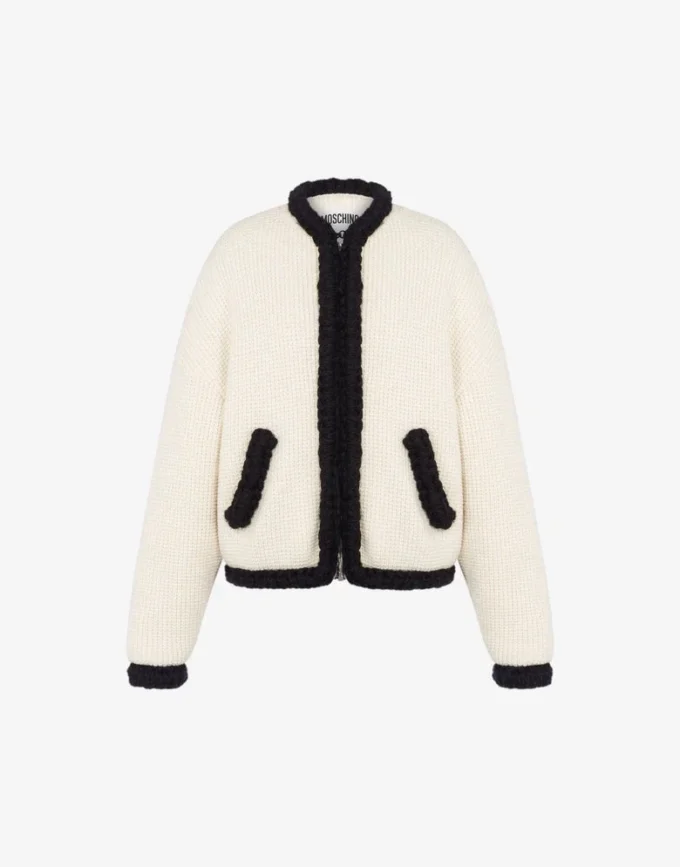 Chaqueta corta de lana de cordero superfina Chaqueta corta de lana de cordero superfina