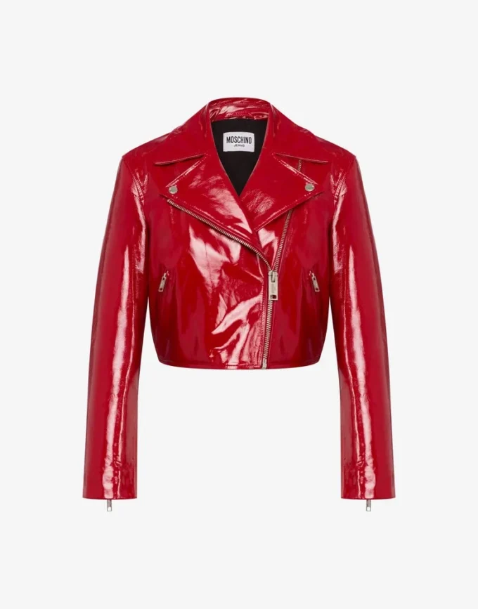 Chaqueta corta motera de charol Chaqueta corta motera de charol