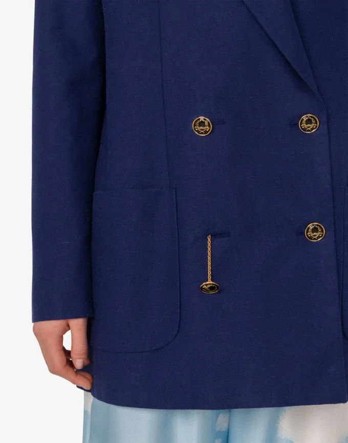 Chaqueta de algodón shantung Laurel Crown Chaqueta de algodón shantung Laurel Crown
