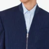 Chaqueta de lana a rayas finas teñida en hilo Chaqueta de lana a rayas finas teñida en hilo