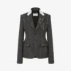 Chaqueta de lona de lana bordada Chaqueta de lona de lana bordada