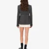 Chaqueta de lona de lana bordada Chaqueta de lona de lana bordada
