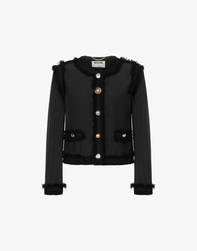 Chaqueta elástica de bouclé