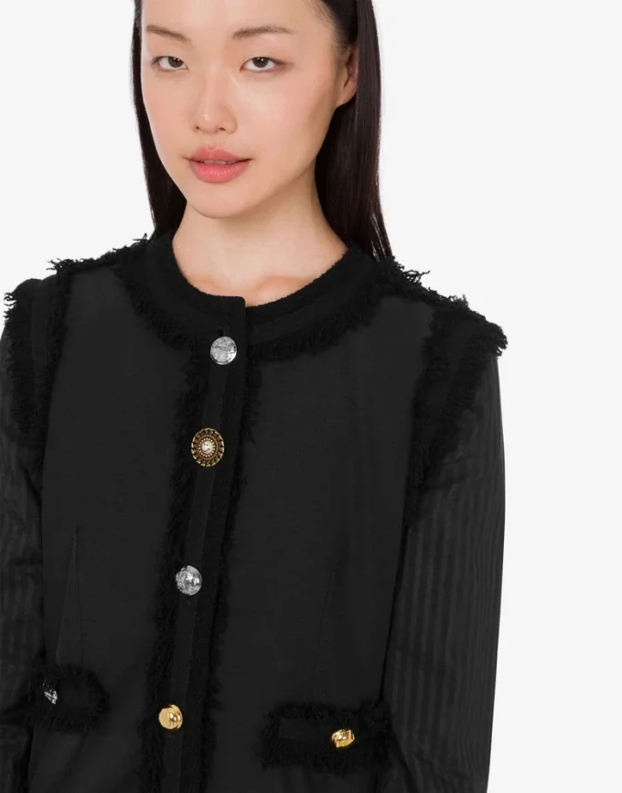 Chaqueta elástica de bouclé