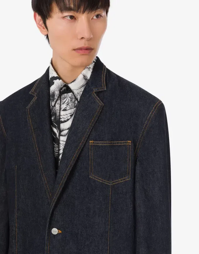 Chaqueta vaquera de algodón azul Chaqueta vaquera de algodón azul