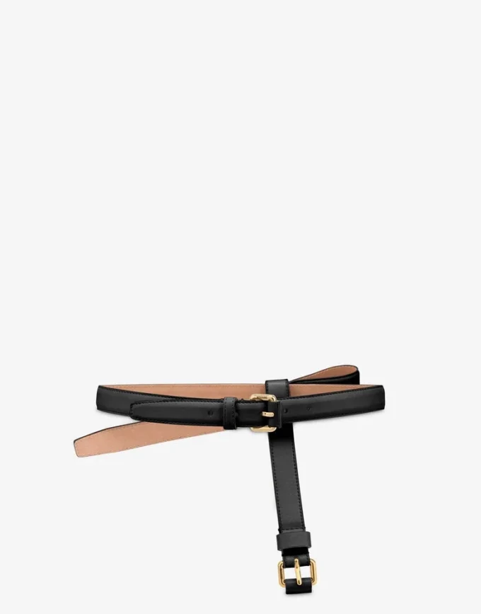 Cinturón de piel napa