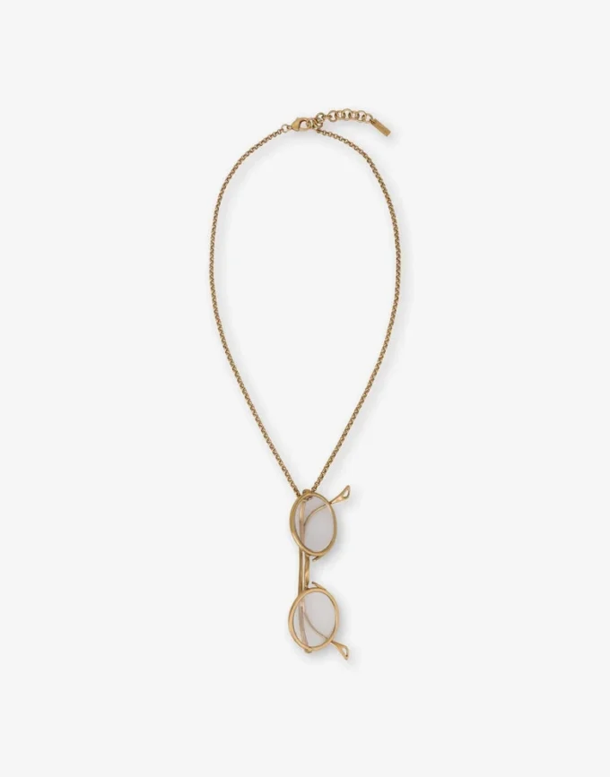 Collar con colgante de gafas