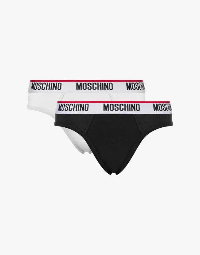 Conjunto de 2 slips elásticos con banda con logotipo