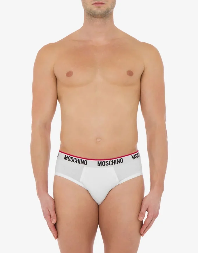 Conjunto de 2 slips elásticos con banda con logotipo