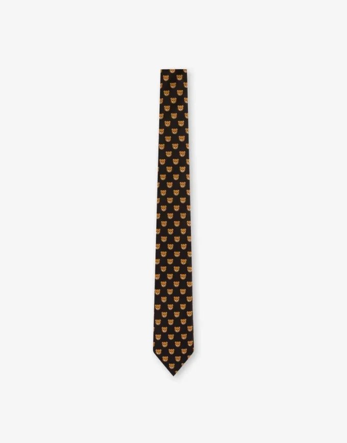 Corbata con estampado de ositos de peluche